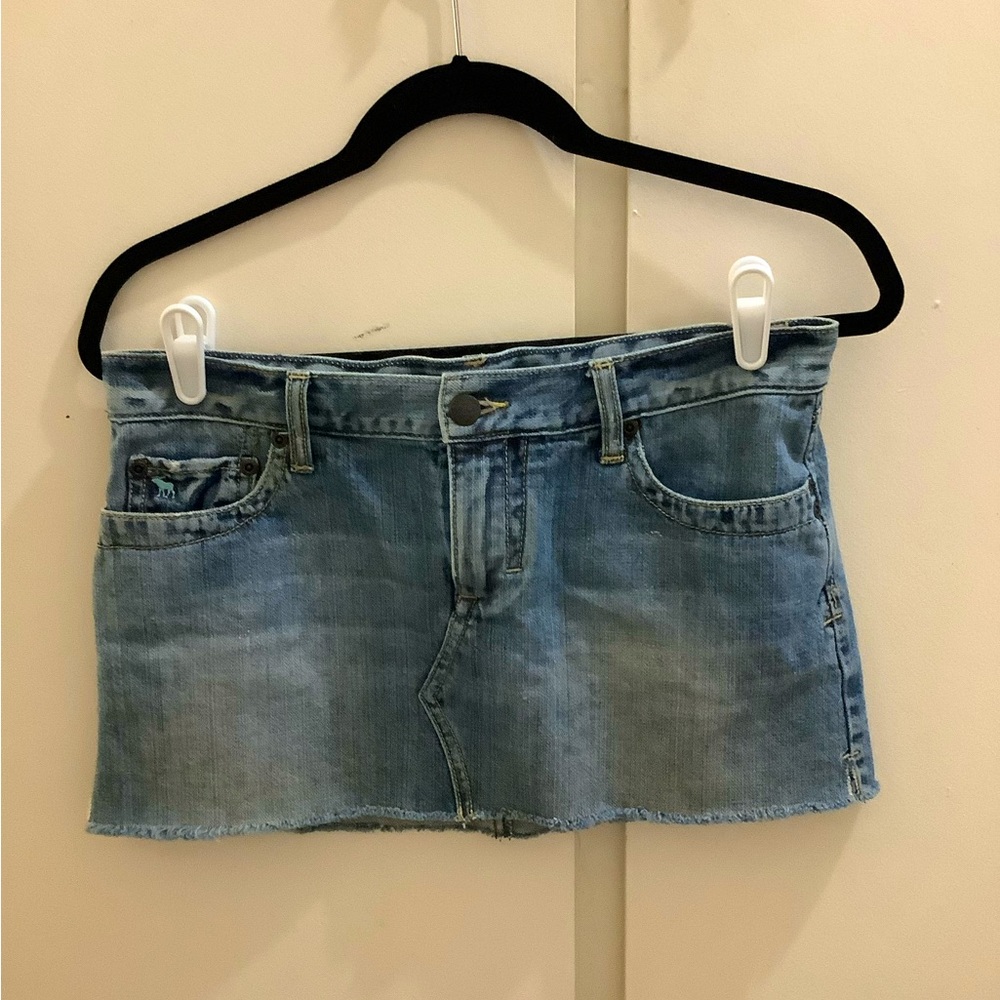Vintage 2002 Abercrombie & Fitch Denim Mini Skirt Sz 2